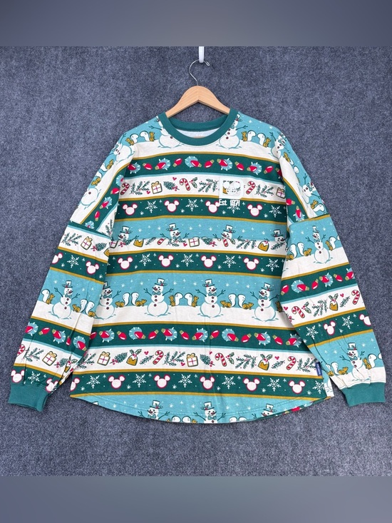 Disney Tops - Disney 2022 Mickey Mouse Christmas Spirit Jersey Holiday Festive Women’s XL